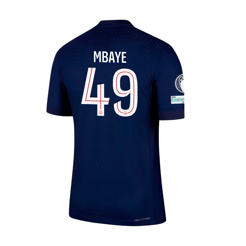 Ibrahim Mbaye 49 Paris Saint-Germain 25/26 Final Match Detail Home Jersey – Men, Navy