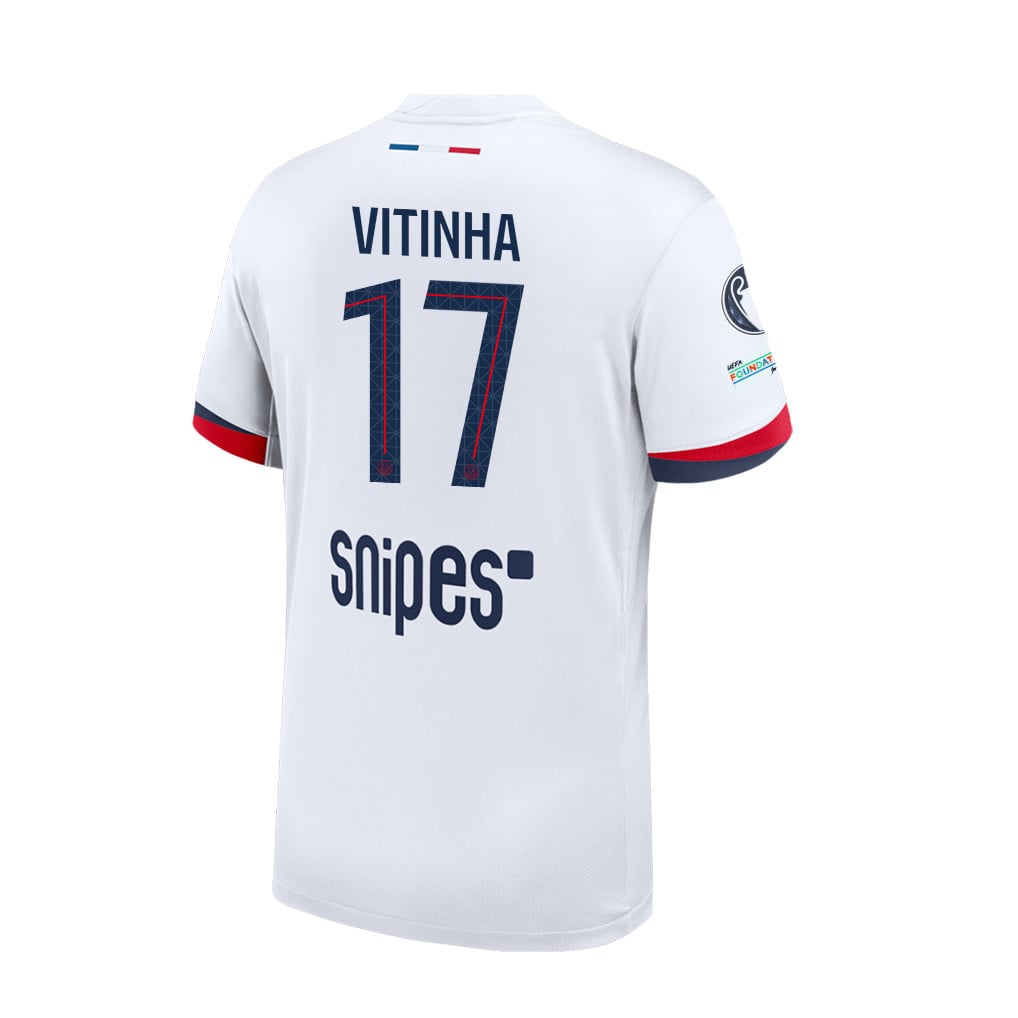 Vitinha 17 Paris Saint-Germain 25/26 Final Match Detail Away Jersey – Men, White