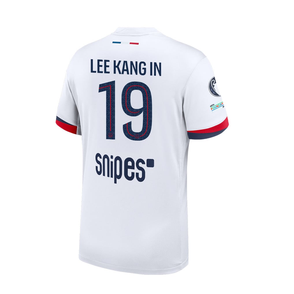 Kang-in Lee 19 Paris Saint-Germain 25/26 Final Match Detail Away Jersey – Men, White