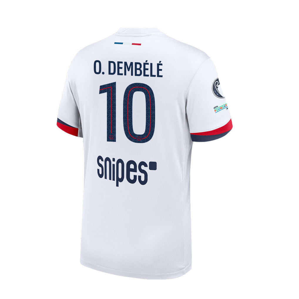 Ousmane Dembélé 10 Paris Saint-Germain 25/26 Final Match Detail Away Jersey – Men, White
