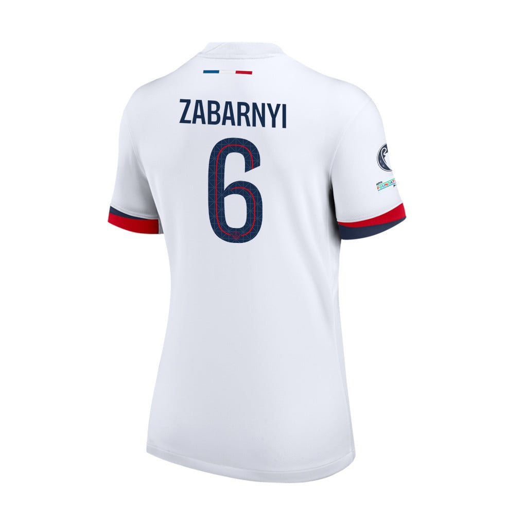 Illia Zabarnyi 6 Paris Saint-Germain 25/26 Final Match Details Edition Away Jersey - Women, White