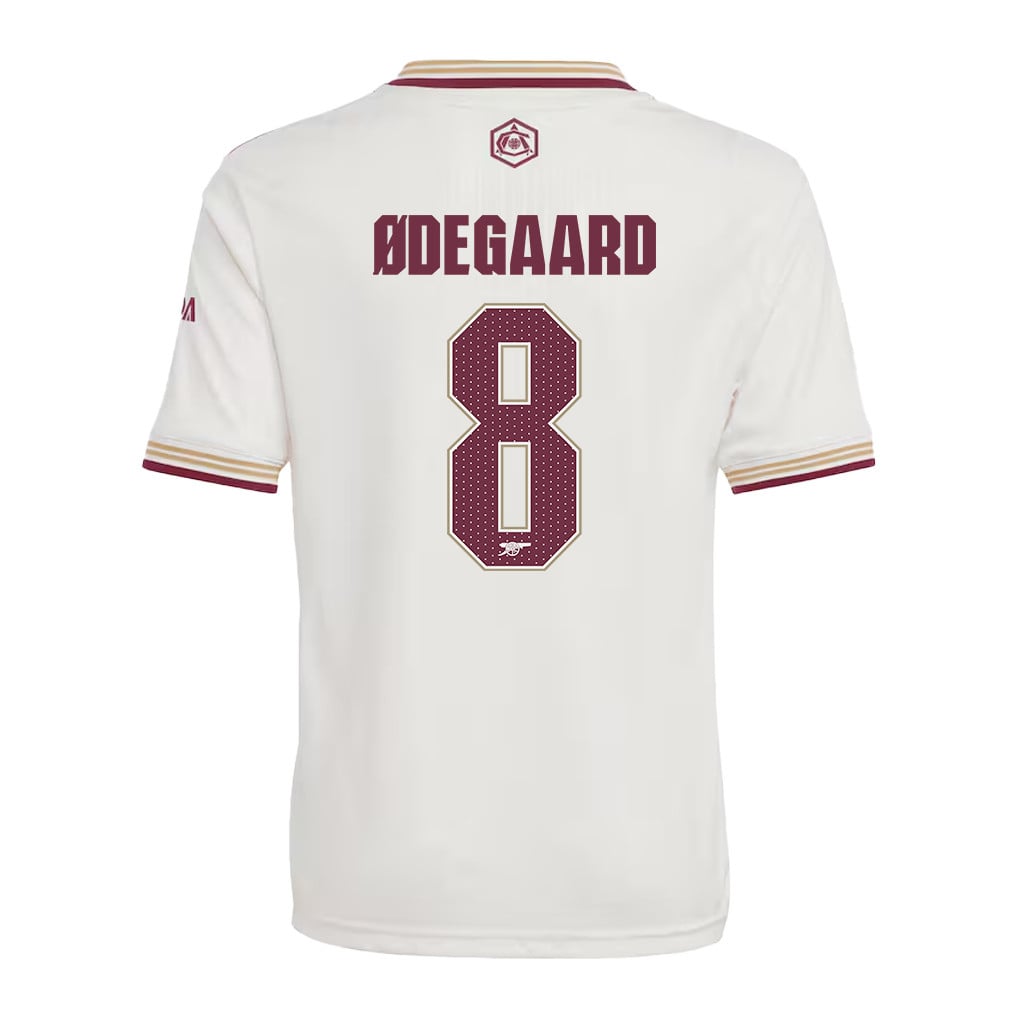 Martin Ødegaard 8 Arsenal 25/26 Third YOUTH Jersey - White