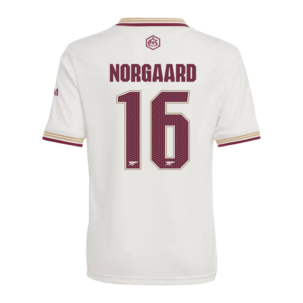 Christian Nørgaard 16 Arsenal 25/26 Third YOUTH Jersey - White