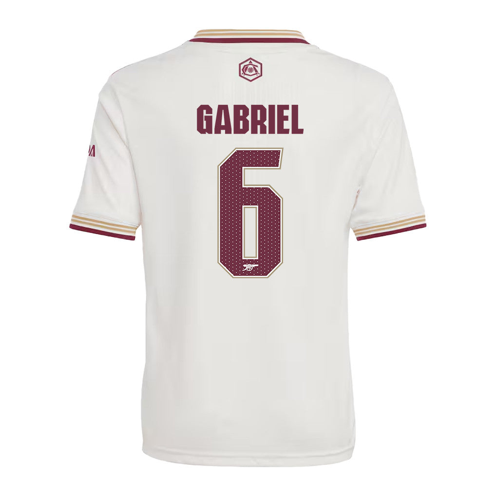 Gabriel 6 Arsenal 25/26 Third YOUTH Jersey - White