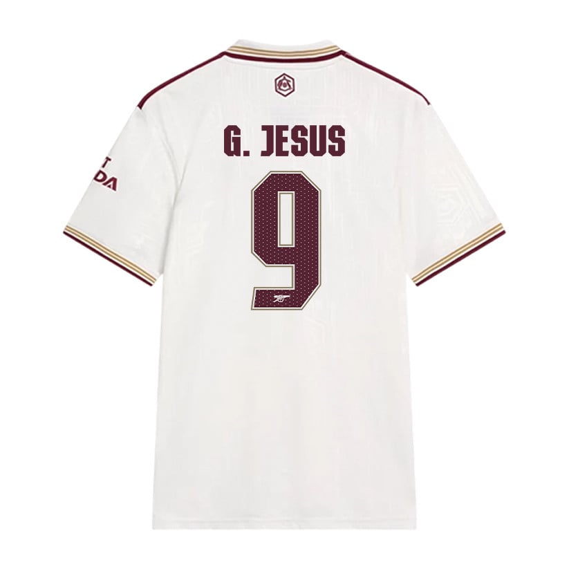 Gabriel Jesus 9 Arsenal 25/26 Third Men Jersey - White