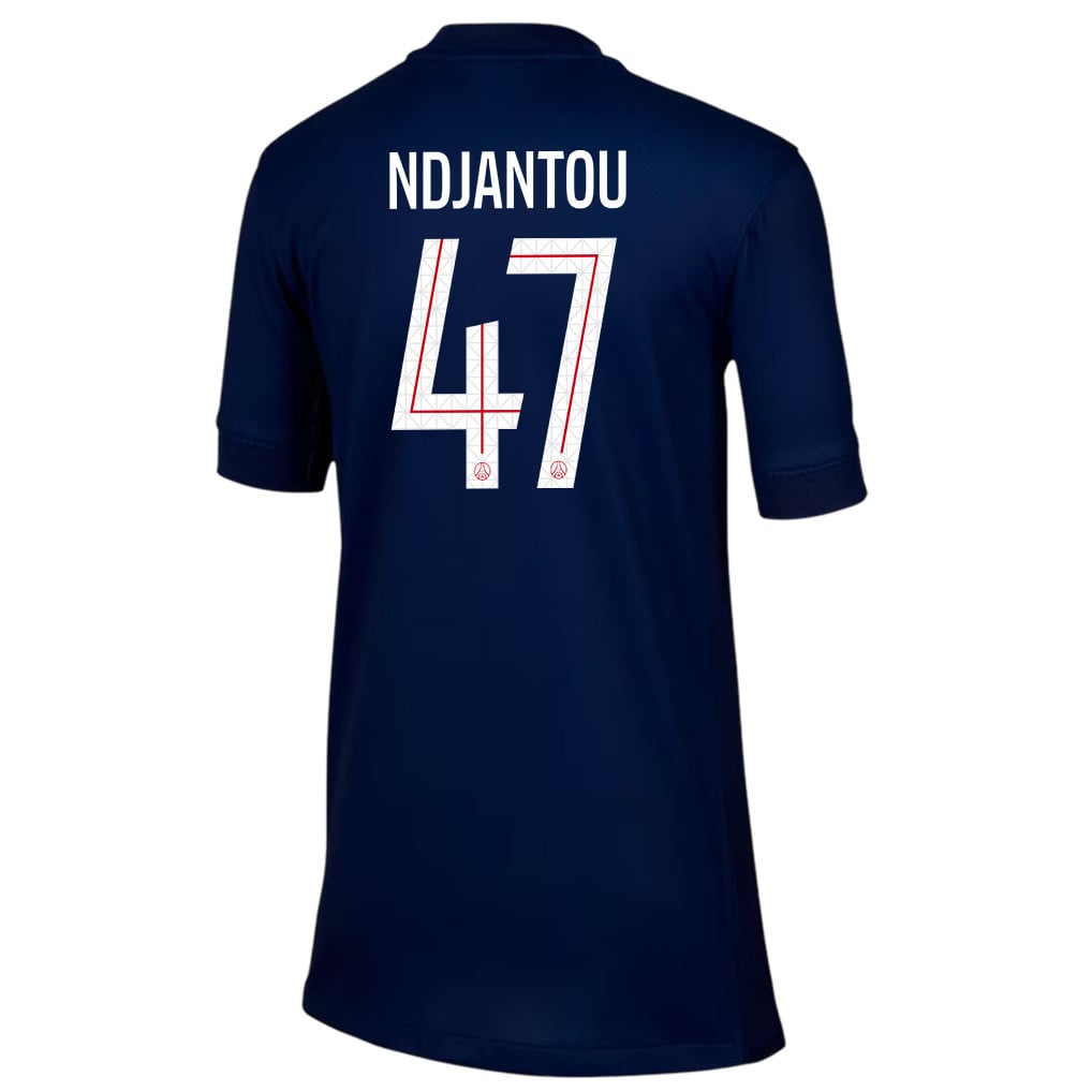 Quentin Ndjantou 47 Paris Saint-Germain 25/26 Home YOUTH Jersey - Navy