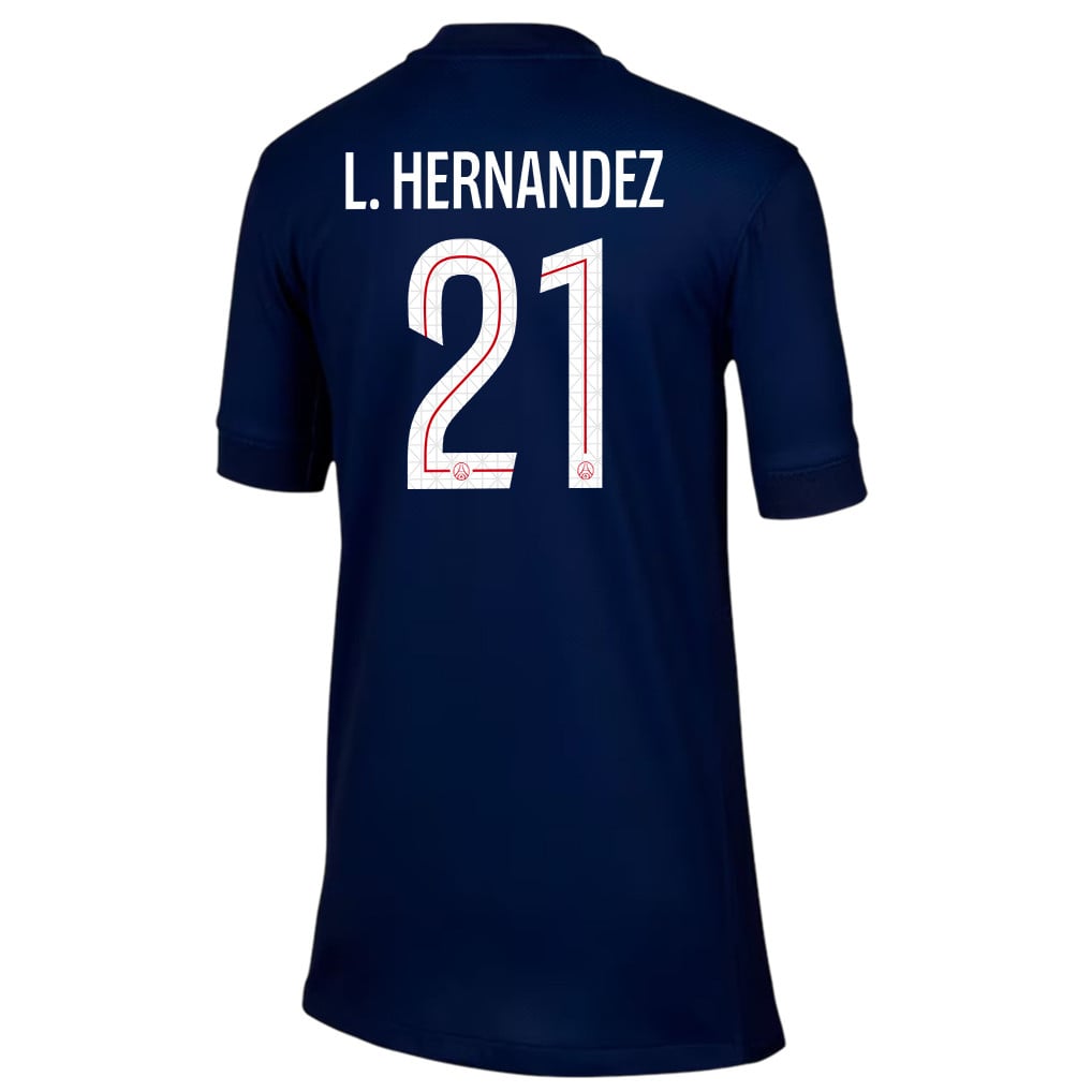 Lucas Hernández 21 Paris Saint-Germain 25/26 Home YOUTH Jersey - Navy