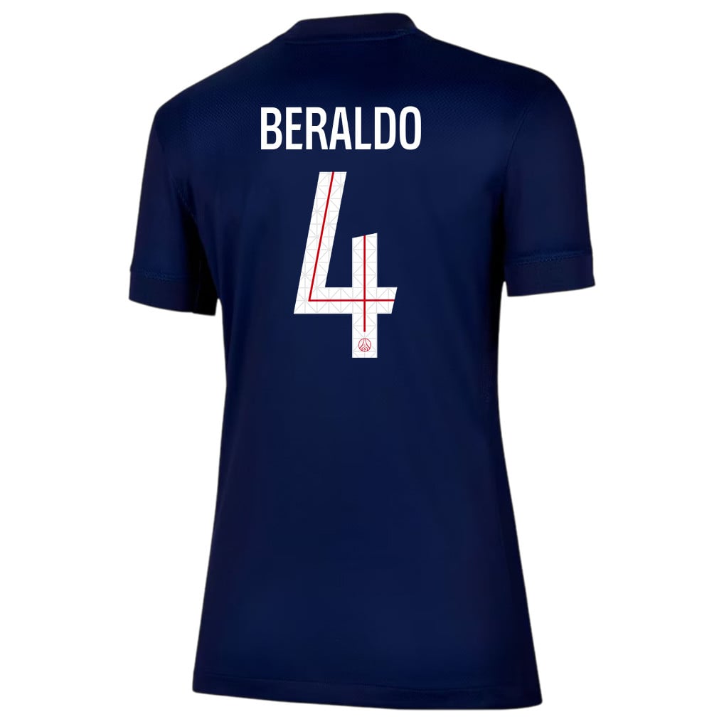 Lucas Beraldo 4 Paris Saint-Germain 25/26 Home Women Jersey - Navy