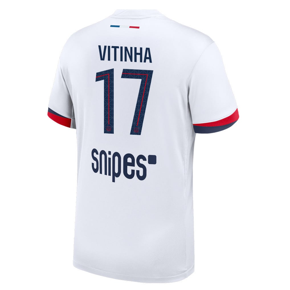 Vitinha 17 Paris Saint-Germain 25/26 Away Men Jersey - White