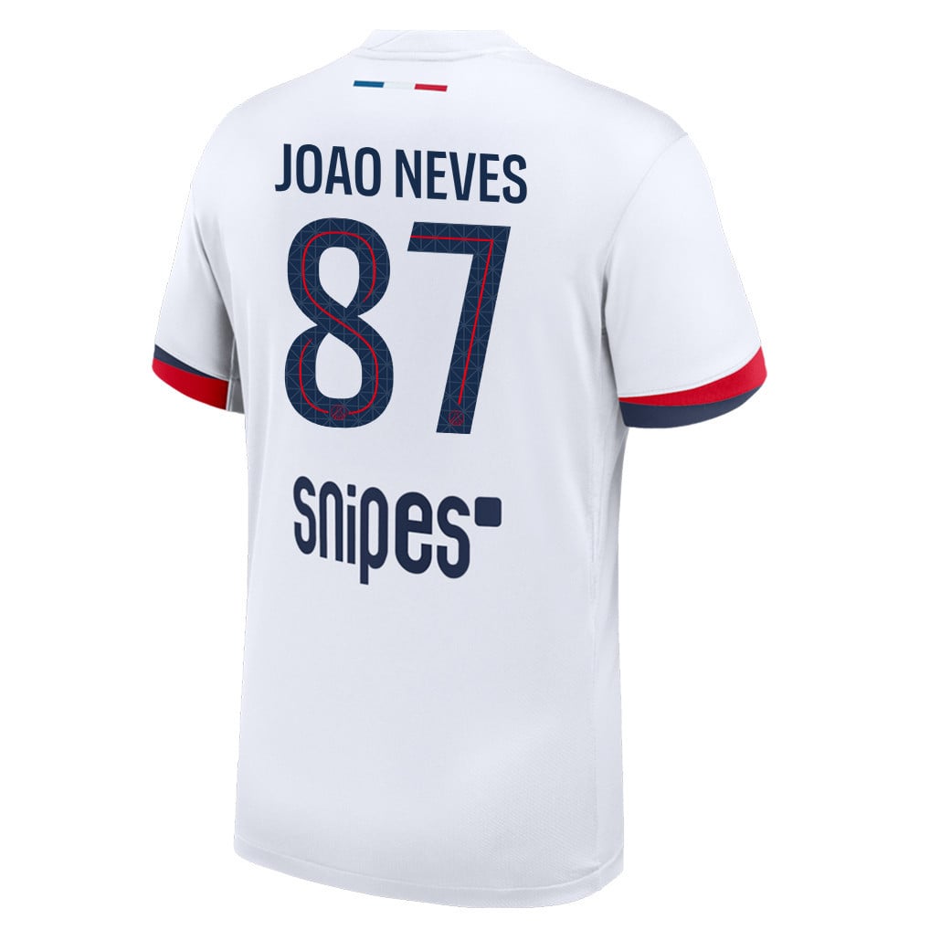 João Neves 87 Paris Saint-Germain 25/26 Away Men Jersey - White