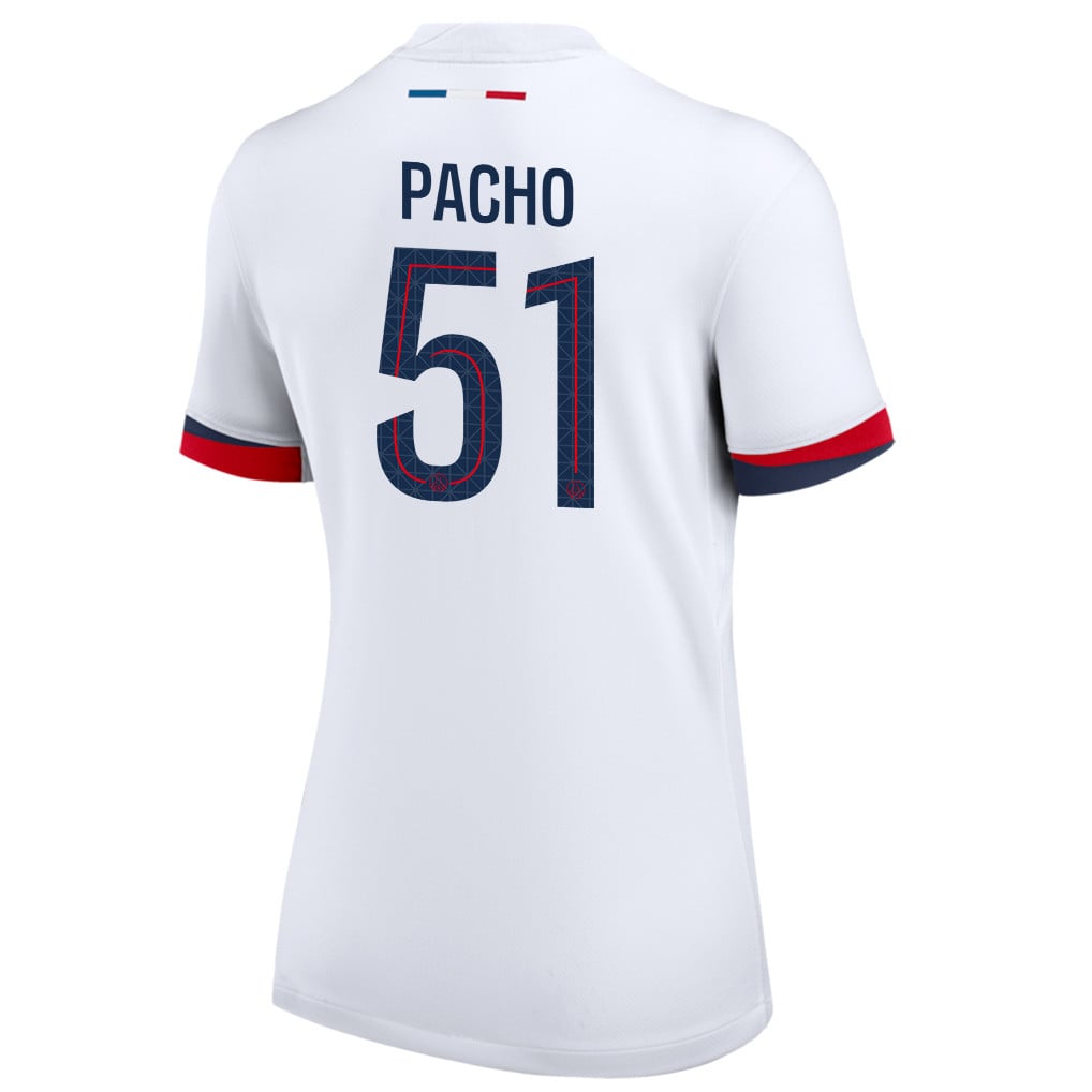 Willian Pacho 51 Paris Saint-Germain 25/26 Away Women Jersey - White
