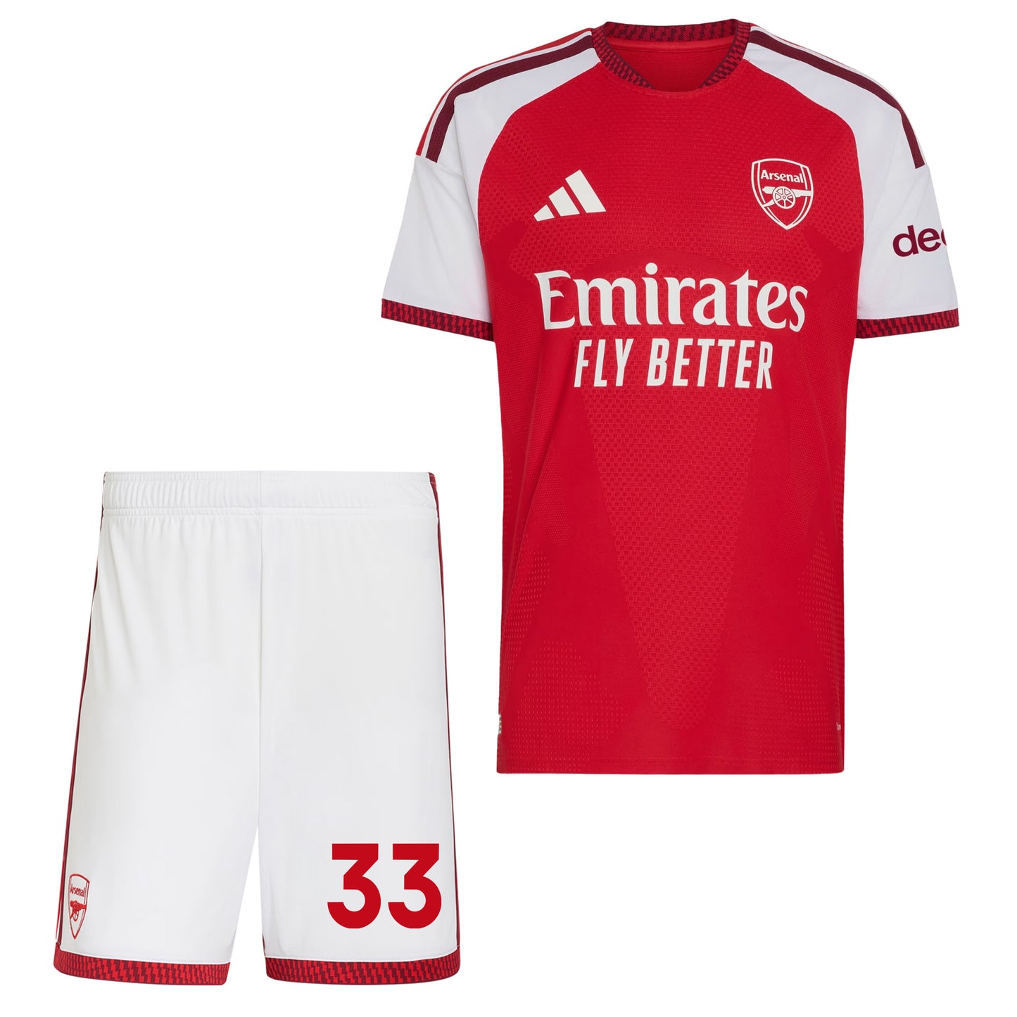 Riccardo Calafiori 33 Arsenal 2026/27 Home Men Jersey & Shorts Set – Red