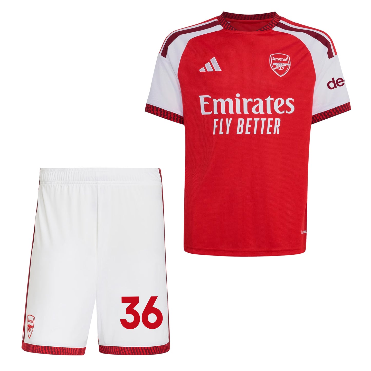 Martin Zubimendi 36 Arsenal 2026/27 YOUTH Home Jersey & Shorts Set - Red