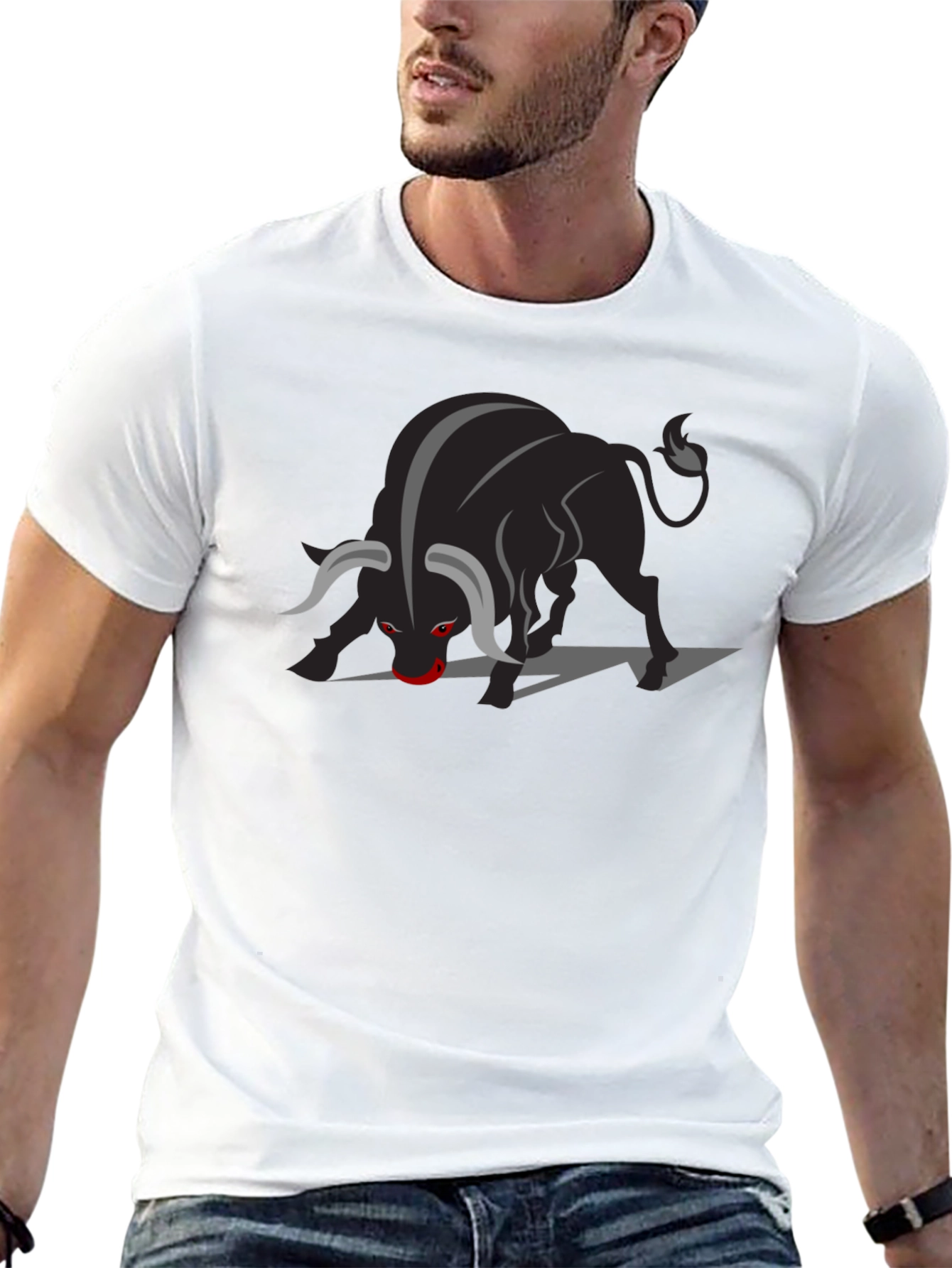 Black Bull Graphic Tee - Bold & Stylish