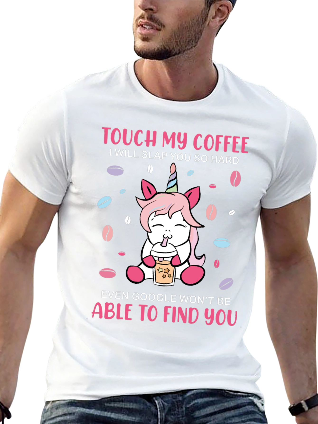 Unicorn Coffee Slap Graphic T-Shirt
