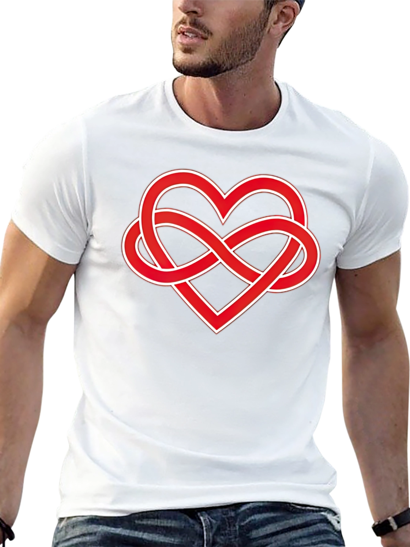 Heart Infinity Knot Graphic Tee