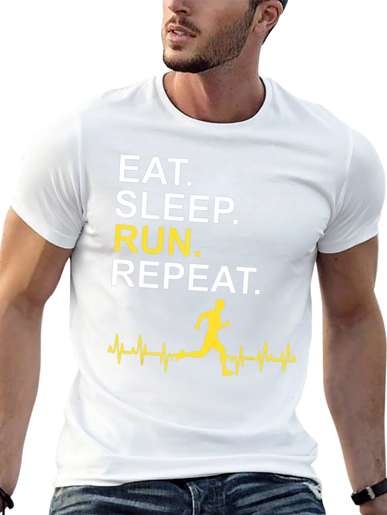 Eat Sleep Run Repeat Graphic Tee - Runners Gift