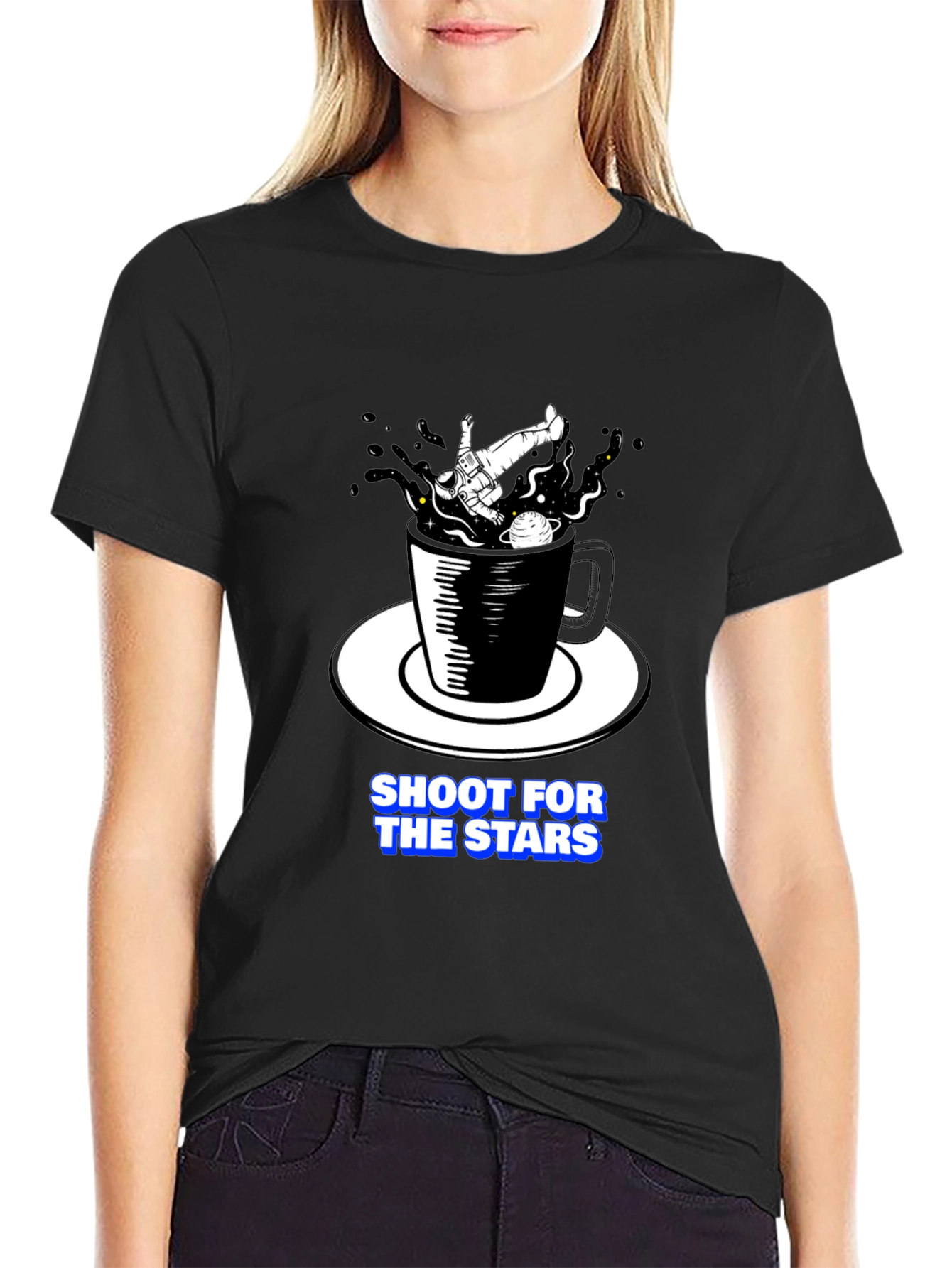 Shoot for the Stars T-Shirt - Coffee Astronaut