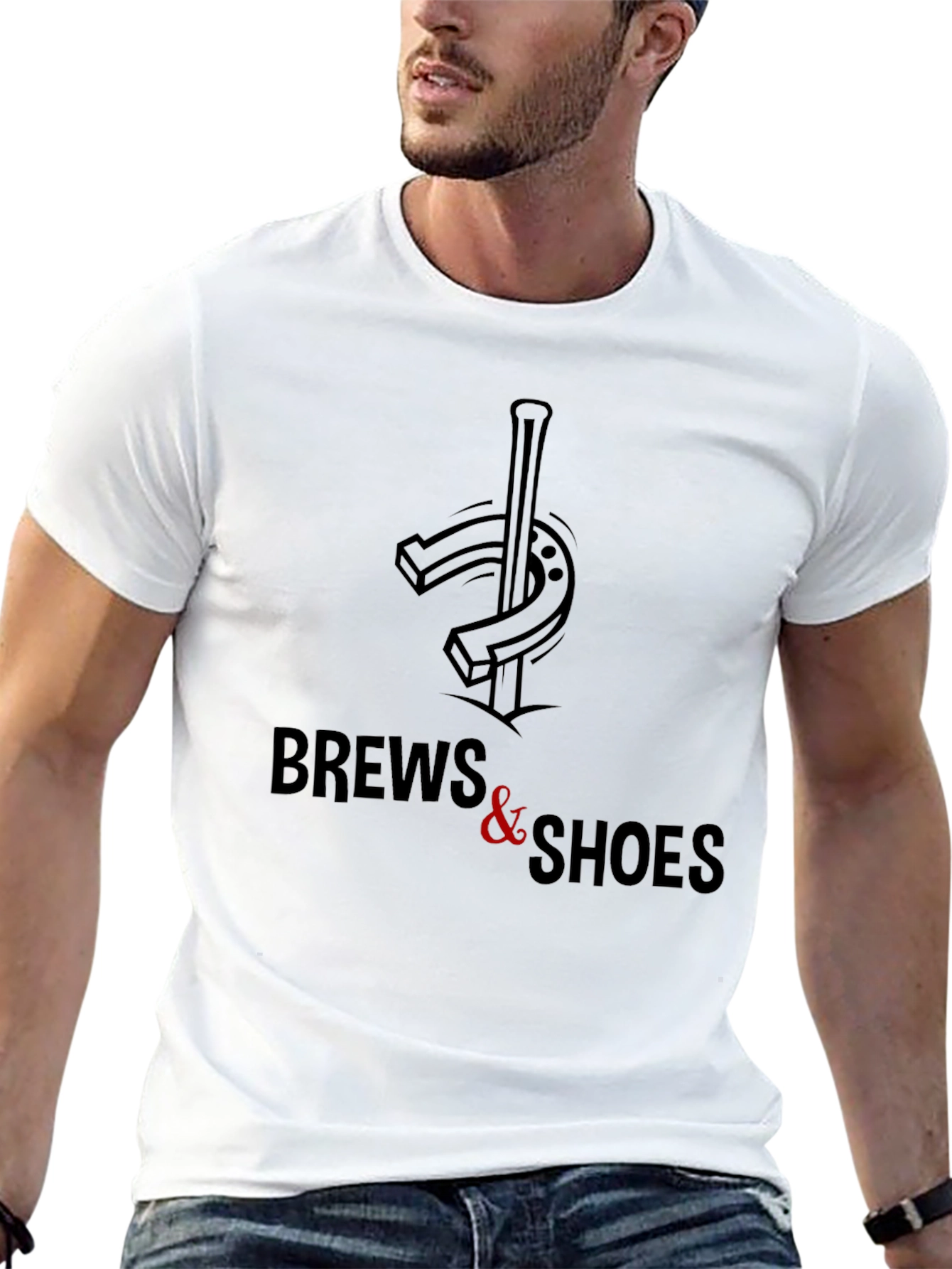 Brew & Shoes Graphic T-Shirt - Black Casual Tee