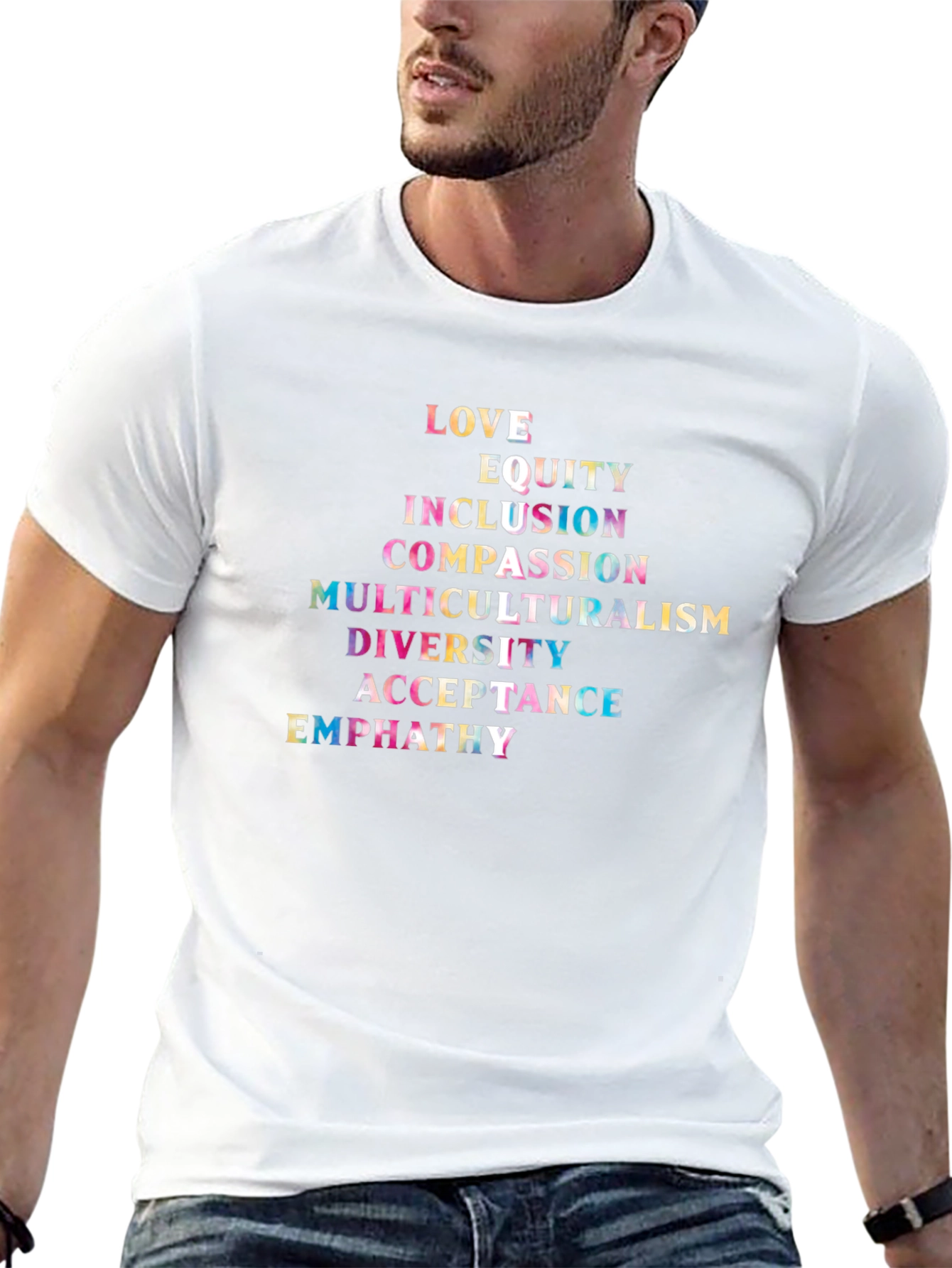 Love Equity Inclusion Graphic Tee - Black Cotton Blend