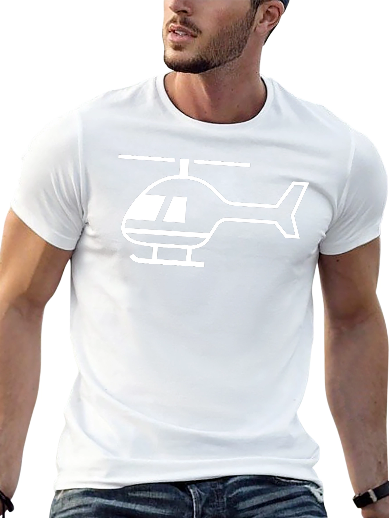 Black Helicopter T-Shirt - Aviation Enthusiast Tee