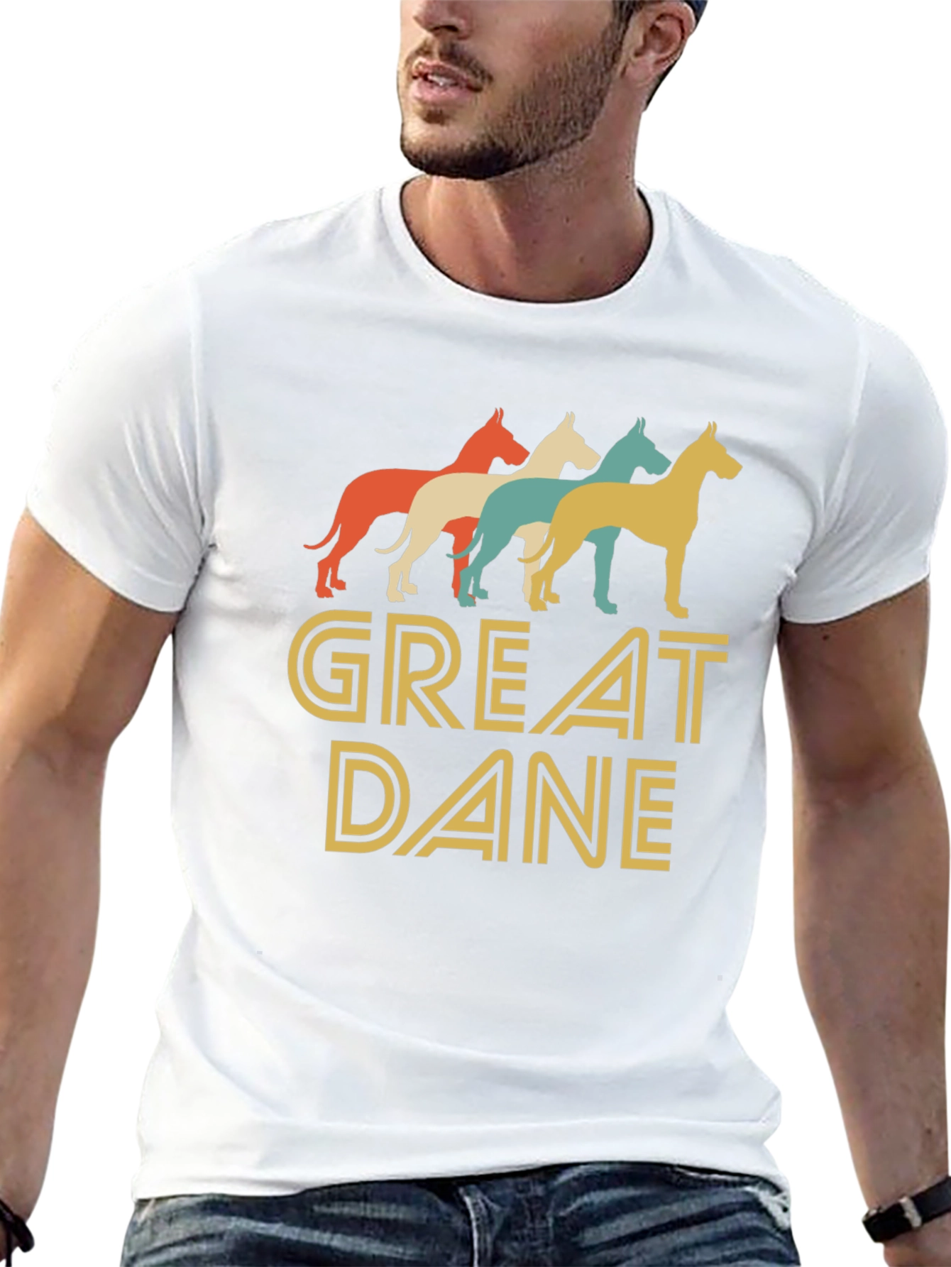 Great Dane T-Shirt Retro Dog Lover Tee
