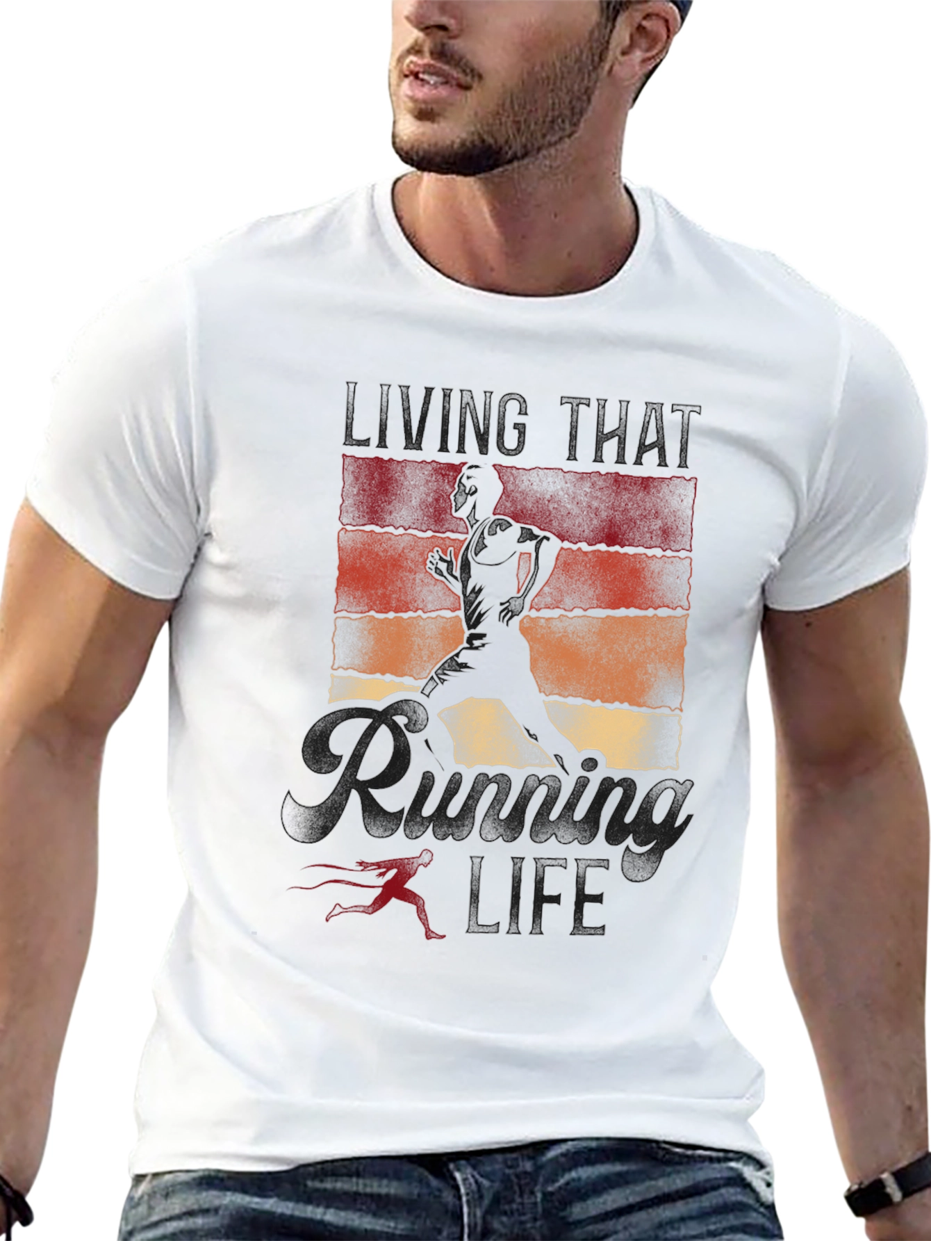 Running is My Life Black Graphic Tee