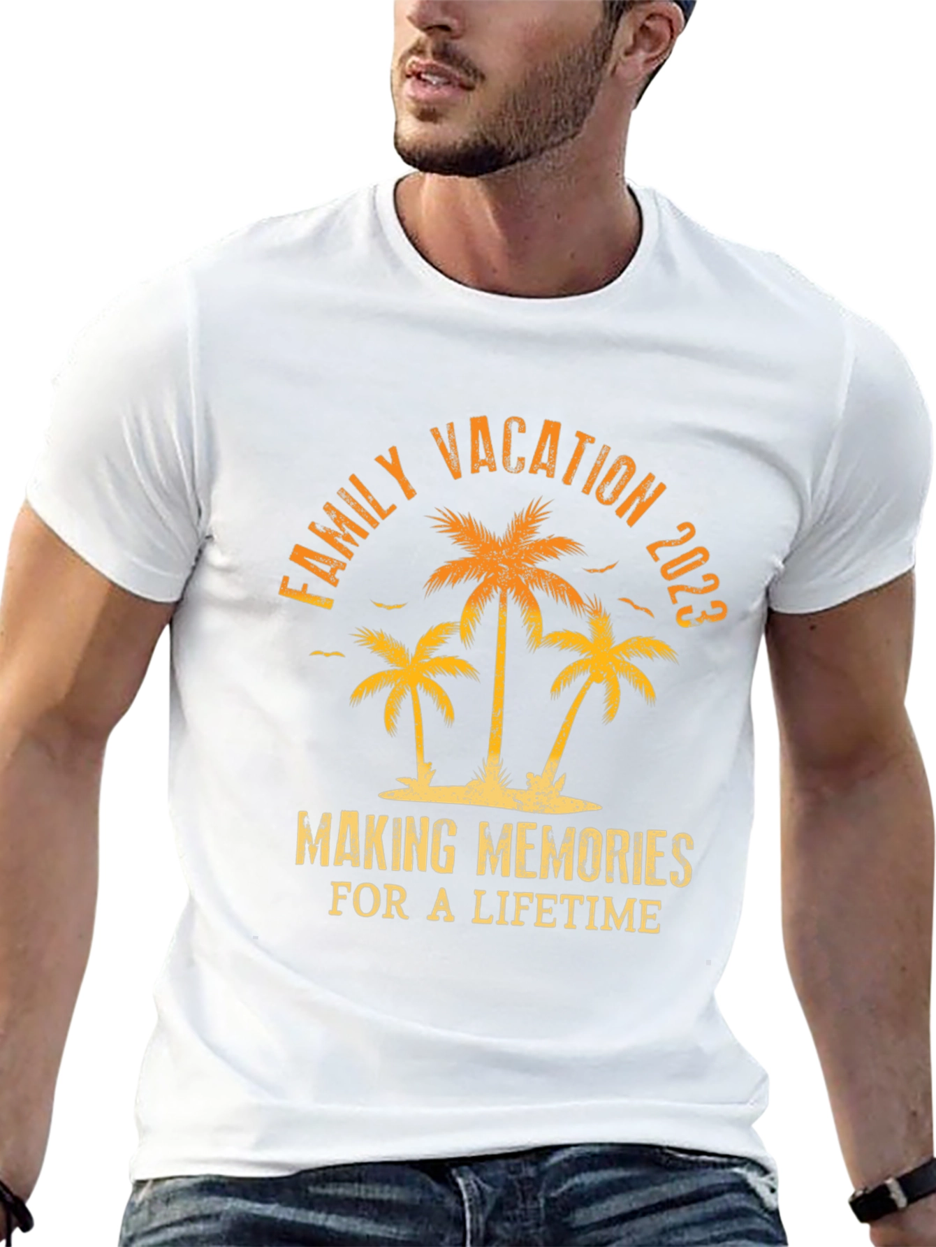 Family Vacation 2023 T-Shirt Palm Tree Graphic Tee