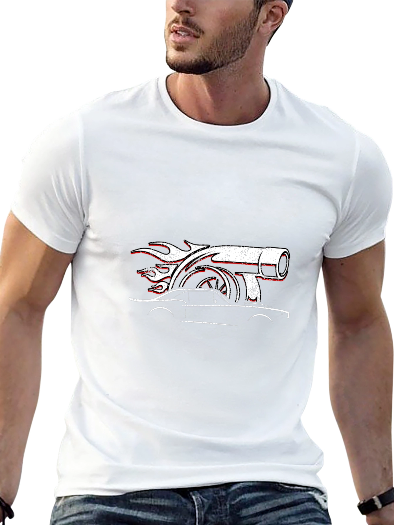 Turbo Car Graphic Black T-Shirt