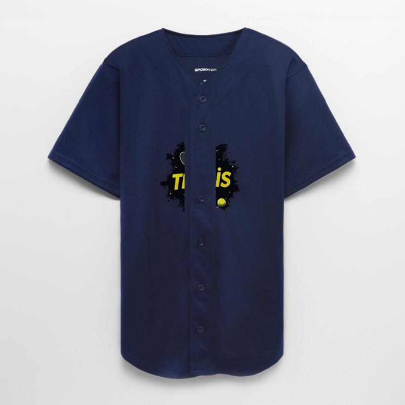 Dynamic Tennis Silhouette with Bold Text