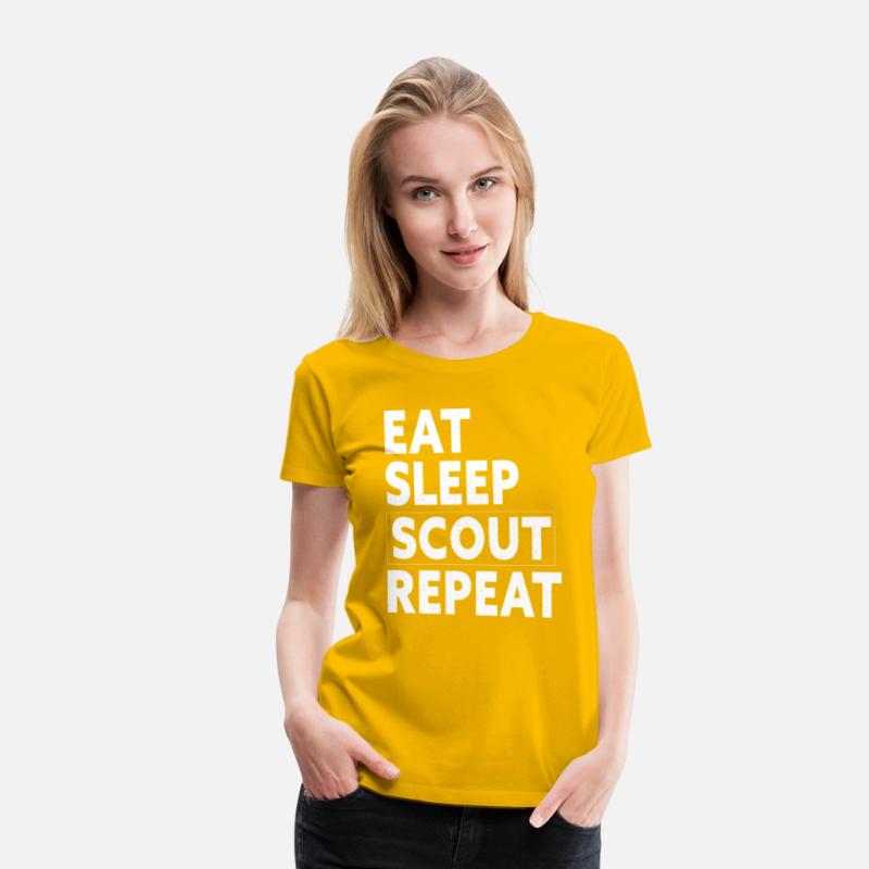 Eat Sleep Scout Repeat tee, funny Retro quote
