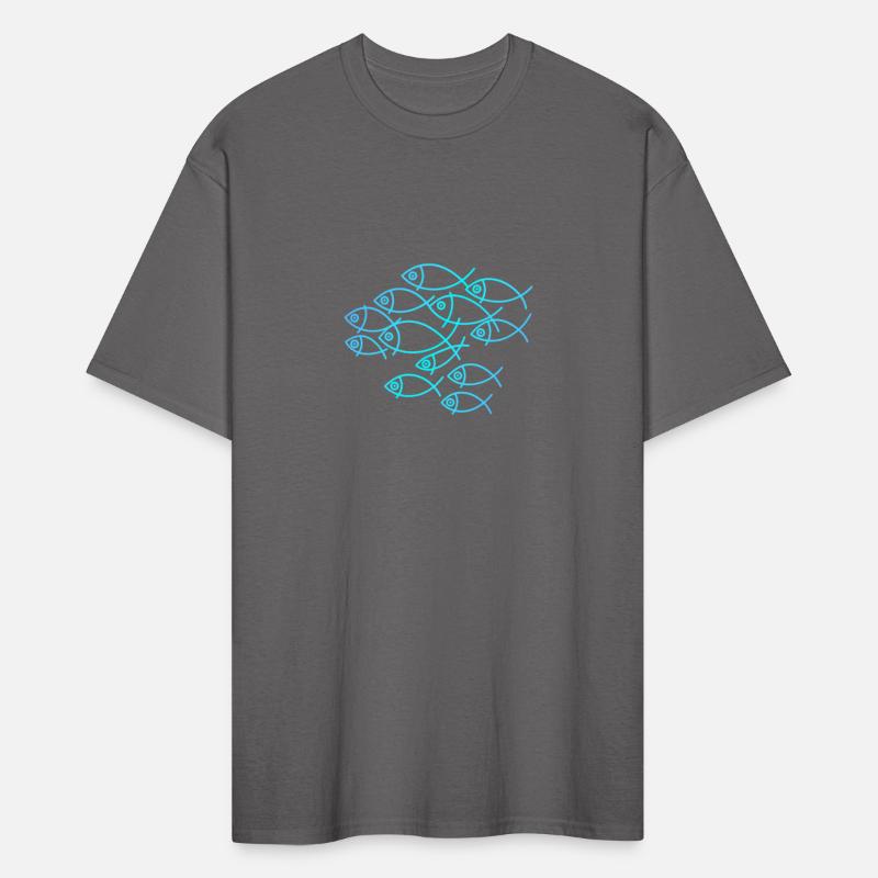 Fish Shoal Line Art Ocean Minimalist Design