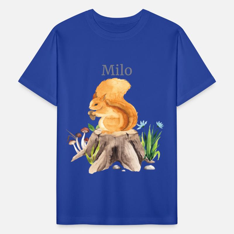 Forest Animal Squirrel Flowers Name Milo