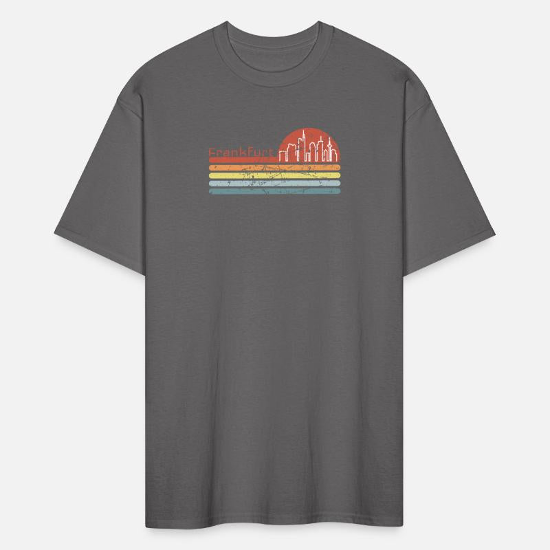 Frankfurt Retro Style Skyline Vintage Motiv