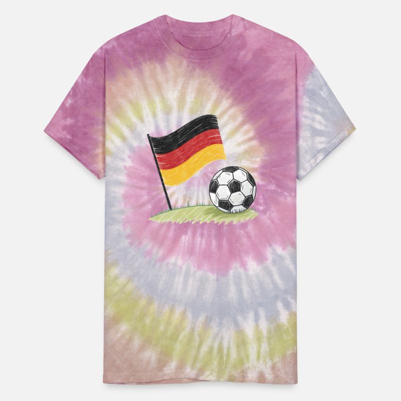 Germany flag and crayon-style soccer ball