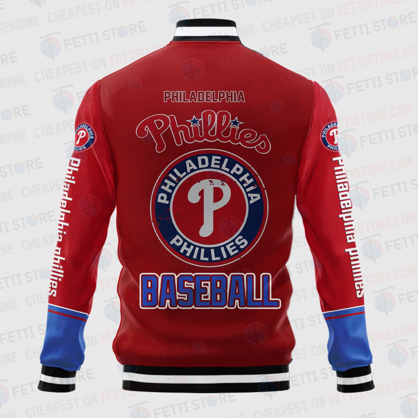 Philadelphia Phillies - Major League Baseball AOP Varsity Jacket V5 - All-Over-Printed Jacket