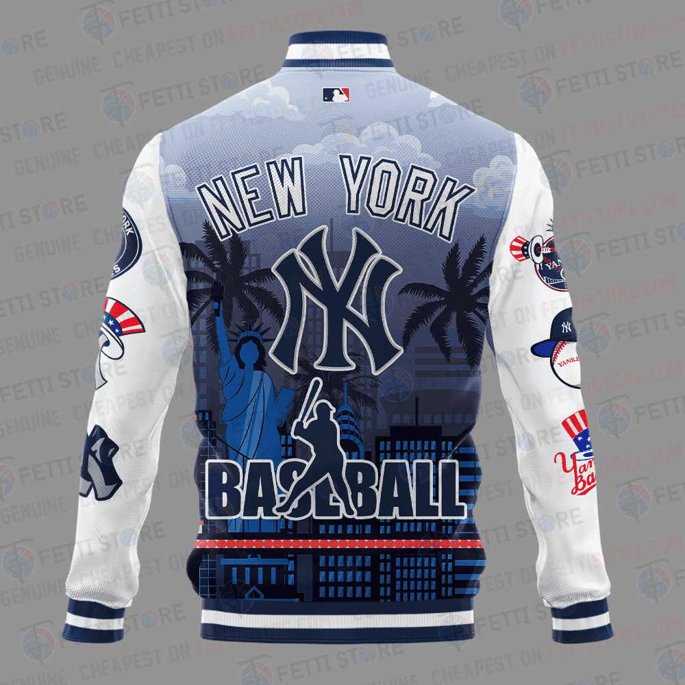 New York Yankees Major League Baseball AOP Varsity Jacket STM - All-Over-Printed Jacket