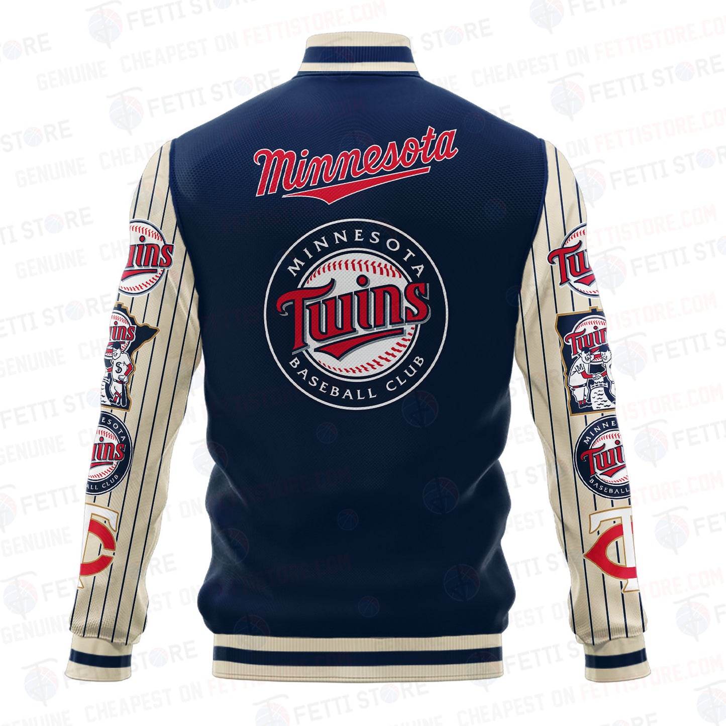 Minnesota Twins - Major League Baseball AOP Varsity Jacket V6 - All-Over-Printed Jacket