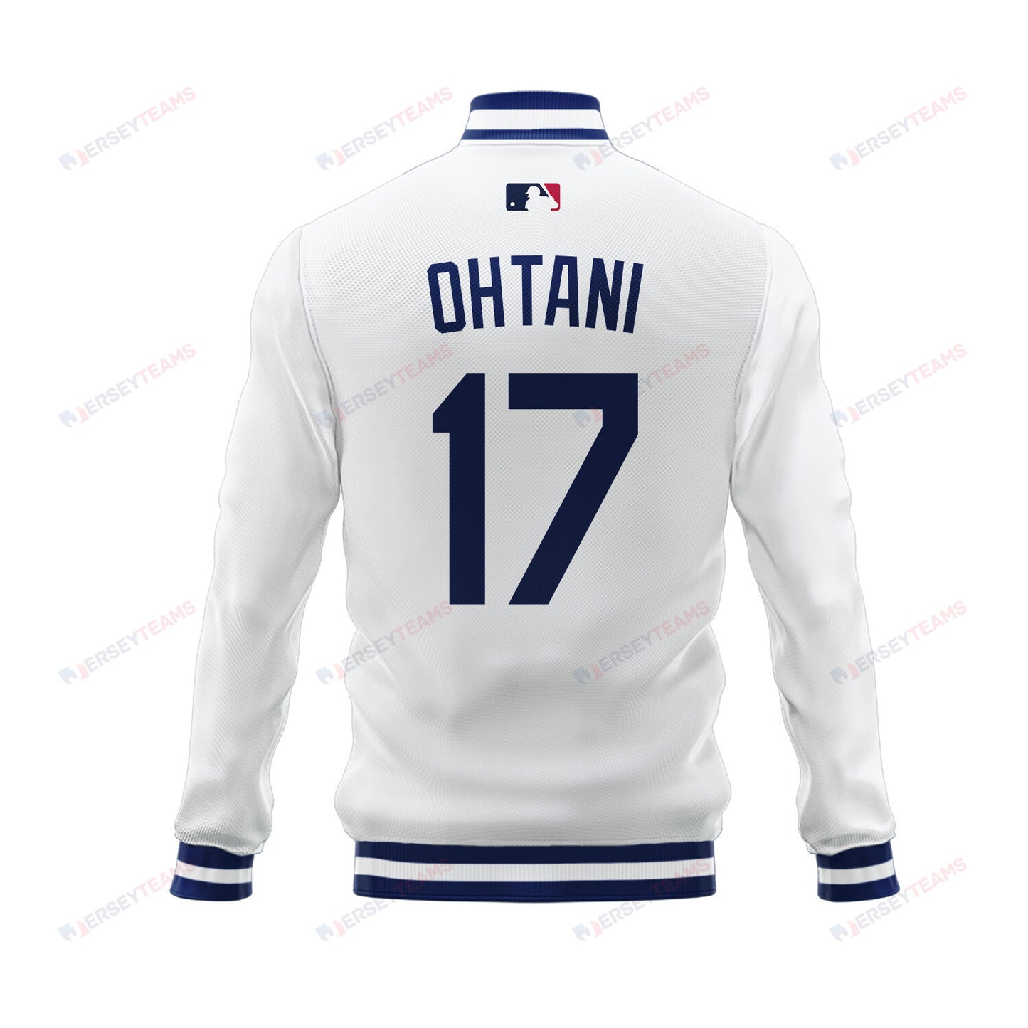 Shohei Ohtani 17 Los Angeles Dodgers Baseball Jacket - White - All-Over-Printed Jacket
