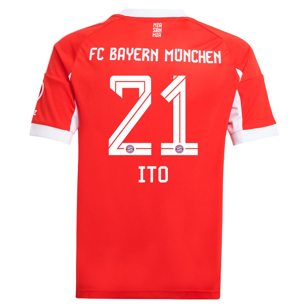 Hiroki Ito 21 Bayern Munich 25/26 Home YOUTH Jersey - Red