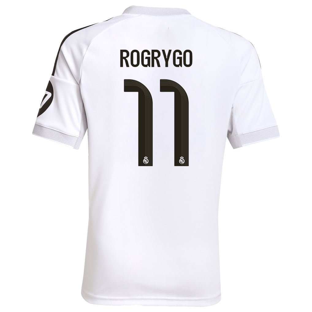 Rodrygo 11 Real Madrid 25/26 Home YOUTH Jersey - White