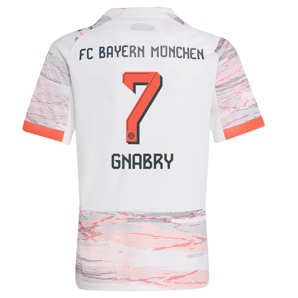 Serge Gnabry 7 Bayern Munich 25/26 Away YOUTH Jersey - White