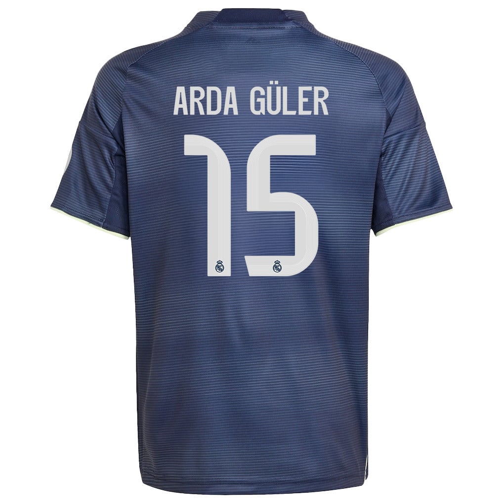 Arda Güler 15 Real Madrid 25/26 Away YOUTH Jersey - Legend Ink