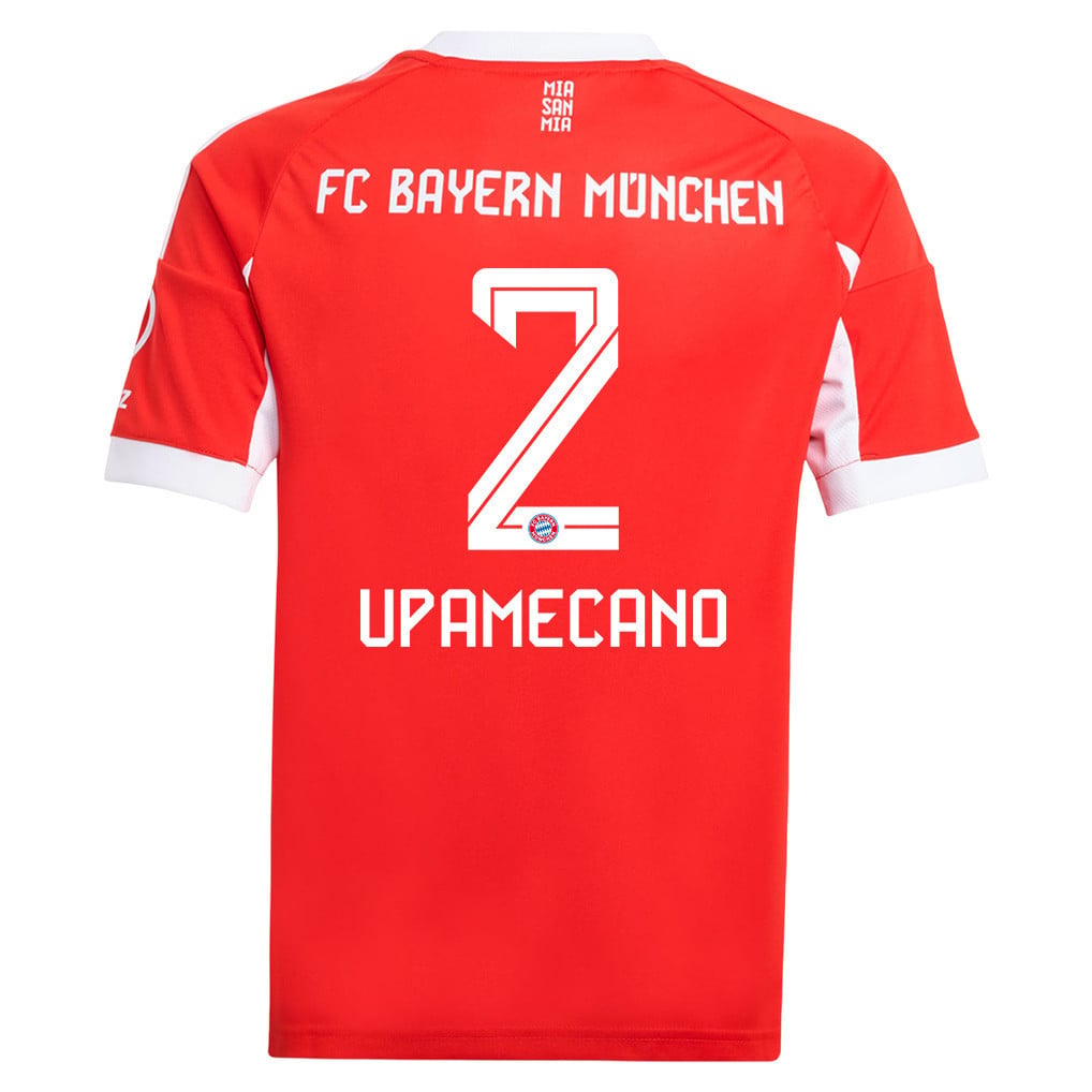 Dayot Upamecano 2 Bayern Munich 25/26 Home YOUTH Jersey - Red