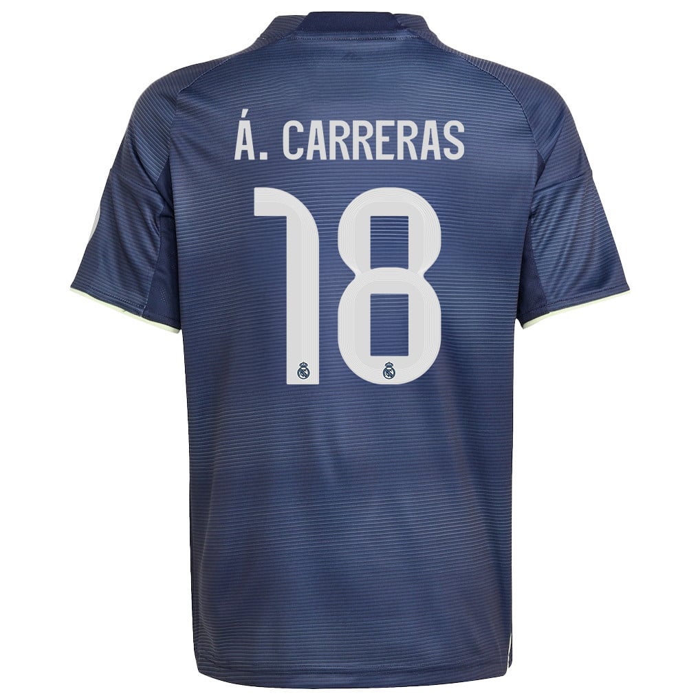Álvaro Carreras 18 Real Madrid 25/26 Away YOUTH Jersey - Legend Ink