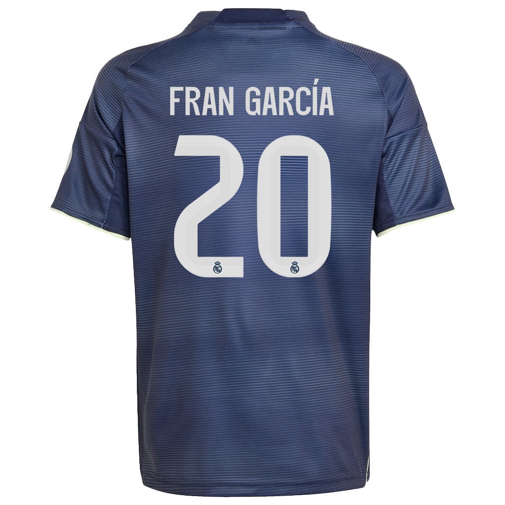 Fran García 20 Real Madrid 25/26 Away YOUTH Jersey - Legend Ink
