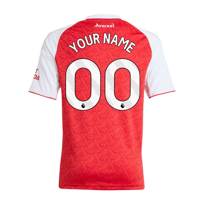 Arsenal 25/26 Personalized Home YOUTH Jersey - Red/White