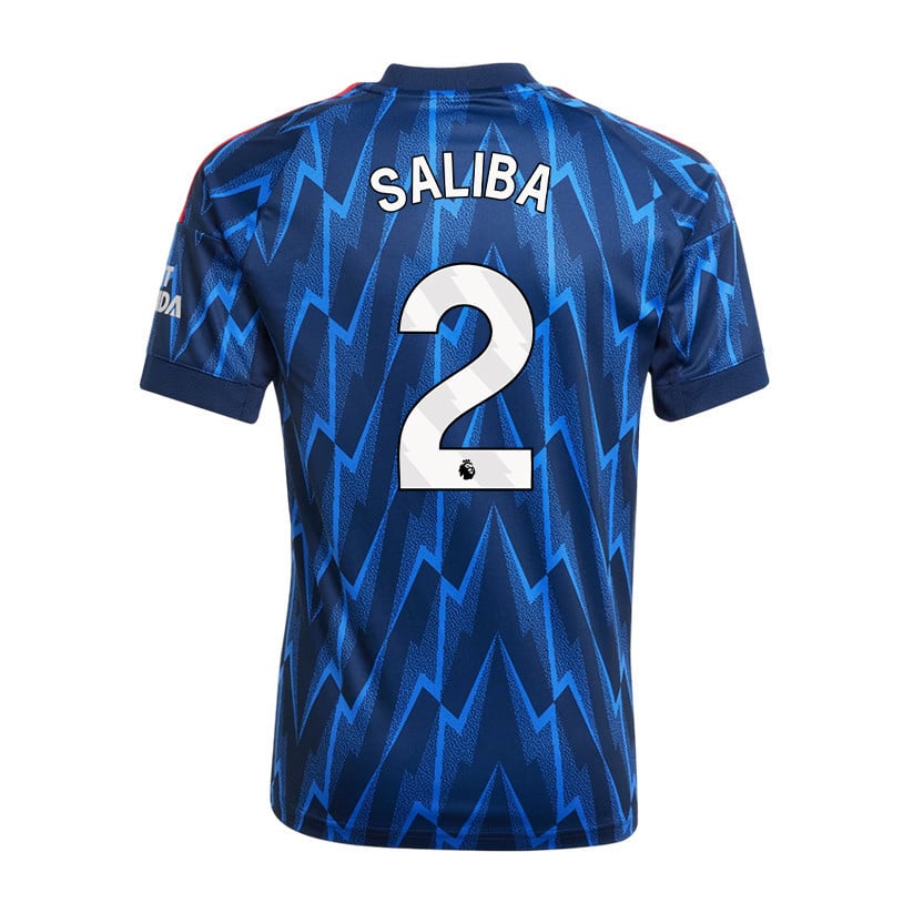 William Saliba 2 Arsenal 25/26 Away YOUTH Jersey - Navy Blue