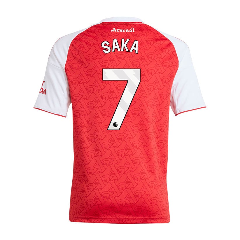 Bukayo Saka 7 Arsenal 25/26 Home YOUTH Jersey - Red/White