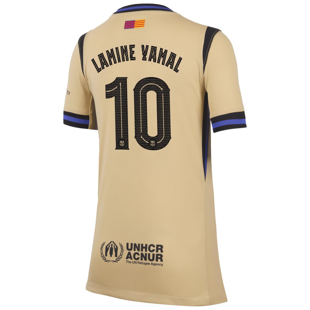 Lamine Yamal 10 Barcelona 25/26 Away YOUTH Jersey - Yellow